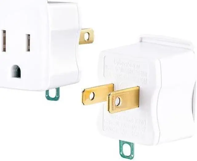 Alt view image 10 of 10 - CyberPower GT1W2PK Power Plug - NEMA 1-15P - 125 V AC / 15 A - White