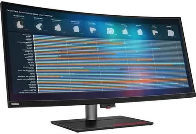 Alt view image 9 of 20 - Lenovo ThinkVision 39.7 inch Ultra-Wide Curved Monitor - P40w-20