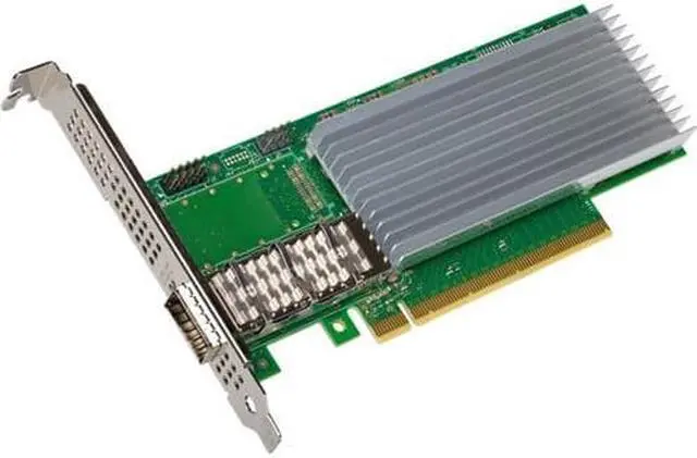Alt view image 5 of 5 - Intel 800 E810-CQDA1 Single Port QSFP28 100/50/25/10GbE Ethernet Card E810CQDA1BLK