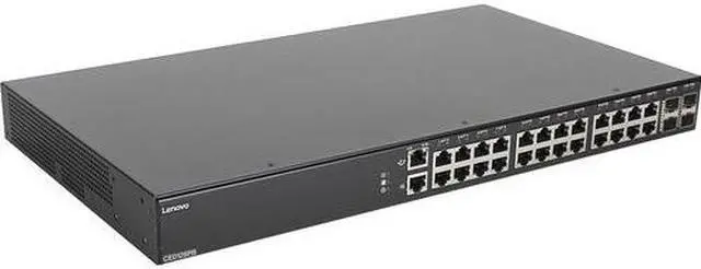 Alt view image 6 of 10 - Lenovo 7Z360012WW 24-Ports 1U Rack Mount Layer-3 CE0128PB  Switch