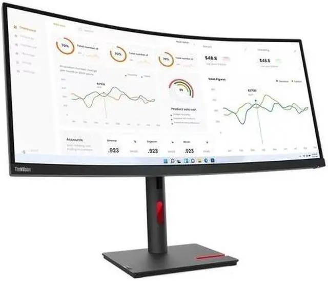 Alt view image 11 of 20 - Lenovo ThinkVision 34 inch Curved Monitor - T34w-30