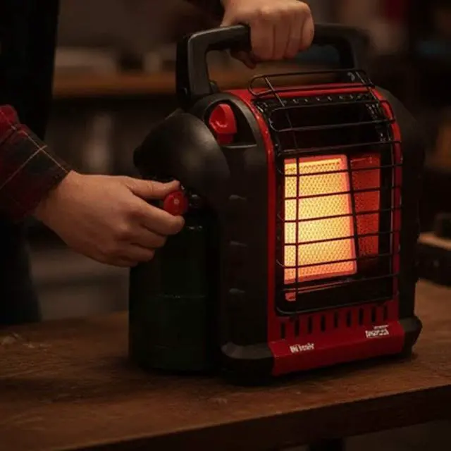 Alt view image 6 of 7 - Mr. Heater MH9BX Buddy Portable Radiant Heater 4000-9000 BTU Indoor Safe