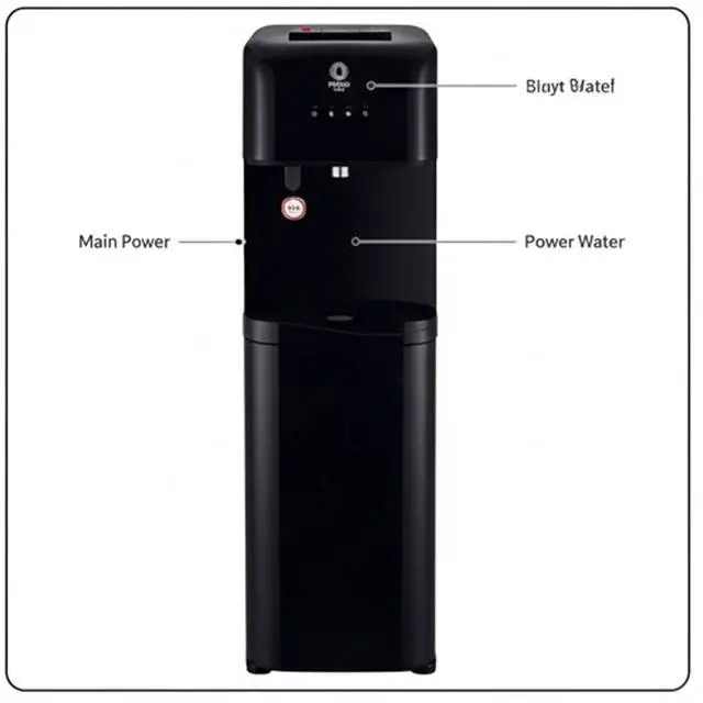 Alt view image 3 of 6 - Primo Bottom Loading Water Dispenser Hot and Cold 5 Gallon Black