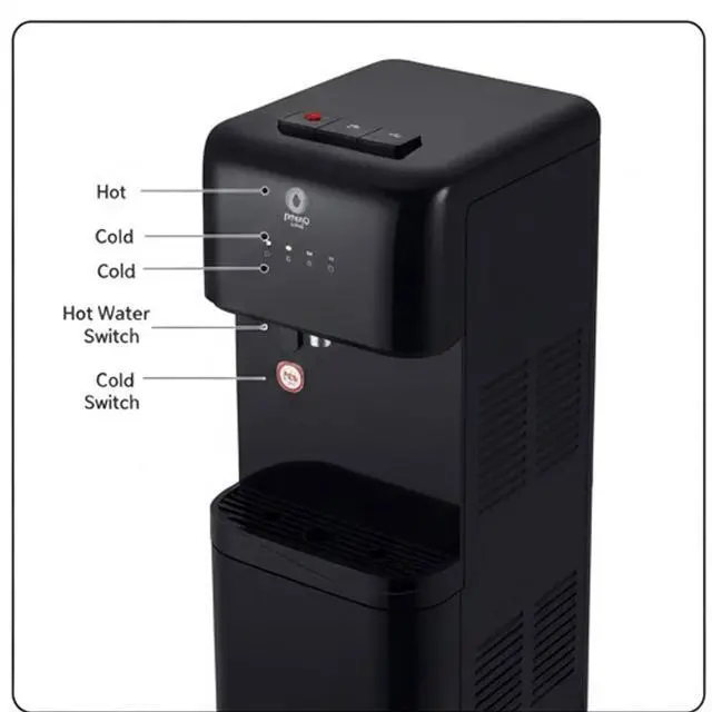Alt view image 6 of 6 - Primo Bottom Loading Water Dispenser Hot and Cold 5 Gallon Black