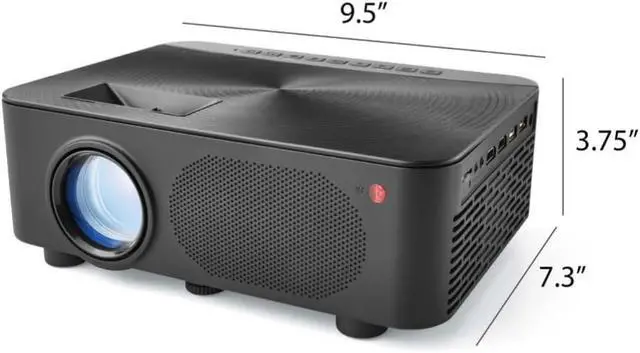 Alt view image 3 of 6 - onn 150 Inch HD 720p LED Projector with 3100 Lumen Brightness and Dual HDMI