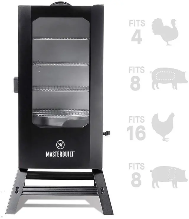 Alt view image 2 of 6 - Masterbuilt MB20070122 40" Digital Electric Smoker with Legs 971 Sq. In. Cooking Space
