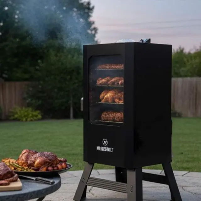 Alt view image 5 of 6 - Masterbuilt MB20070122 40" Digital Electric Smoker with Legs 971 Sq. In. Cooking Space
