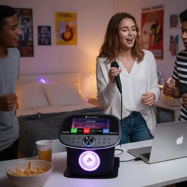 Alt view image 4 of 6 - Premium WiFi Karaoke System Touchscreen Wireless Microphones.