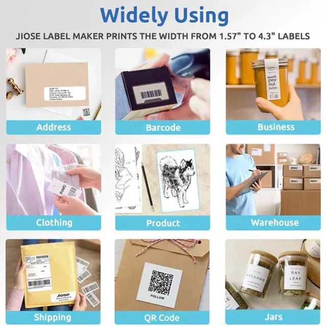 Alt view image 2 of 3 - Wireless Thermal Shipping Label Printer 4x6 Barcode Maker Black