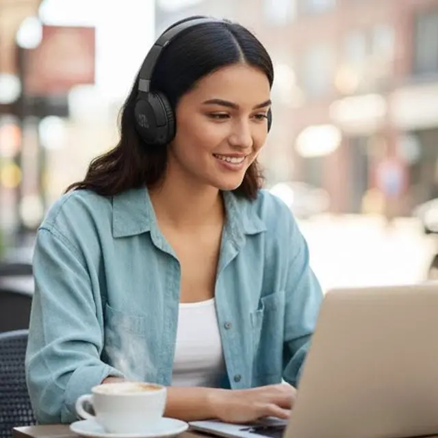 Alt view image 6 of 7 - Tune 660NC Wireless On Ear Headphones Active Noise Cancellation Black