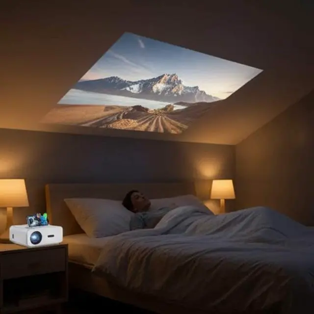 Alt view image 5 of 6 - 200 Inch FHD 1080P LED Projector Home Theater