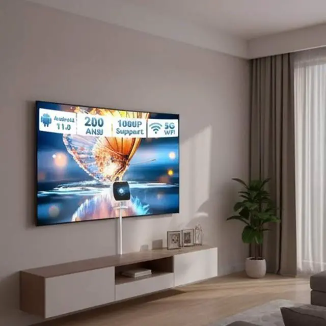 Alt view image 2 of 5 - 250 Inch FHD 1080P LCD Smart Projector