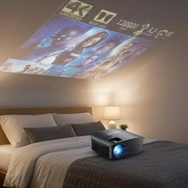 Alt view image 4 of 5 - 100 Inch FHD 1080P LED Projector