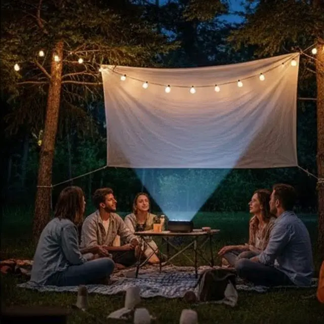 Alt view image 3 of 5 - 100 Inch FHD 1080P LED Projector