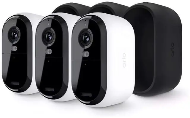 Main image of 2K Wireless Outdoor Security Camera, 3 Camera Set, White