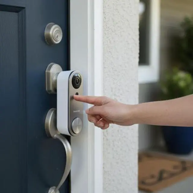 Alt view image 5 of 6 - Wi-Fi Video Doorbell with 1080p HD and Motion Detection