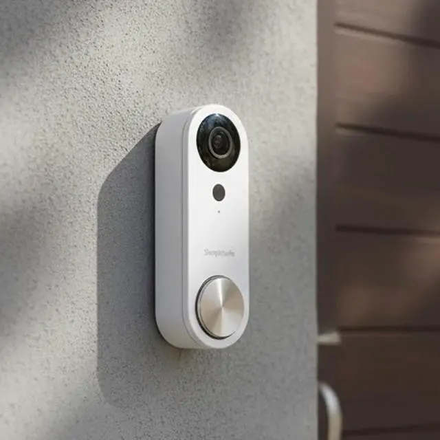 Alt view image 2 of 6 - Wi-Fi Video Doorbell with 1080p HD and Motion Detection