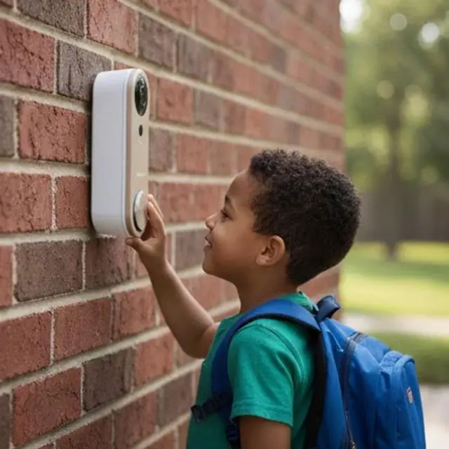 Alt view image 6 of 6 - Wi-Fi Video Doorbell with 1080p HD and Motion Detection