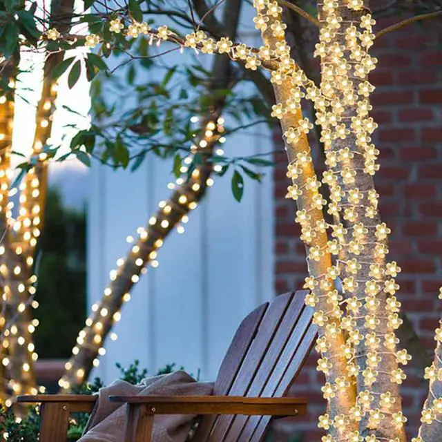 Main image of 50 LED Solar Cherry Blossom String Lights 7M Outdoor Decorative Lighting
