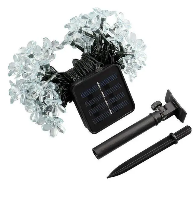 Alt view image 2 of 2 - 50 LED Solar Cherry Blossom String Lights 7M Outdoor Decorative Lighting