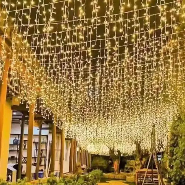 Alt view image 2 of 7 - 96 LED Solar Curtain Lights Outdoor Decorative Lighting