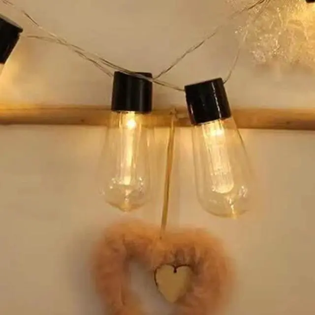 Alt view image 2 of 5 - 10 LED Solar String Light Warm White Outdoor Lighting