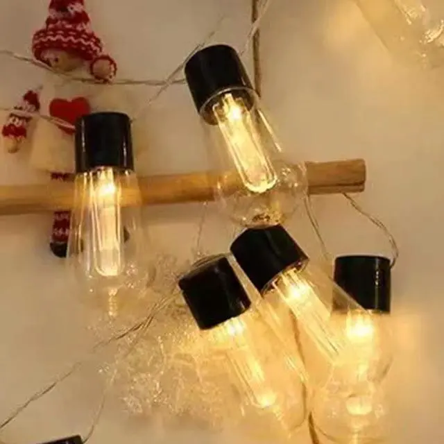 Alt view image 3 of 5 - 10 LED Solar String Lights for Patio White