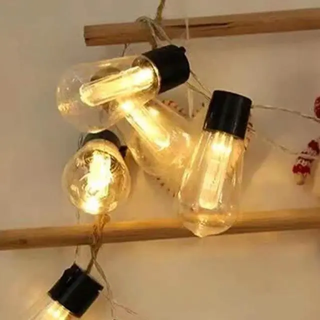 Alt view image 4 of 5 - 10 LED Solar String Lights for Patio White