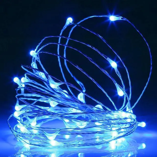 Alt view image 2 of 6 - 30 LED Silver Copper Fairy String Lights Battery Operated Decorative Wire Lights for Home and Event Décor
