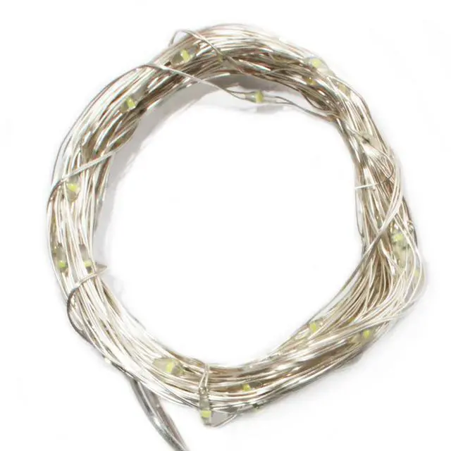 Alt view image 5 of 5 - 100 LED USB Plug In Silver Copper Fairy Light White