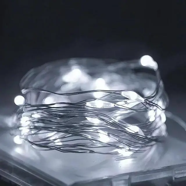 Alt view image 3 of 5 - 300 LED Curtain Lights Copper Wire Warm White Decorative String Lights for Home and Party Styling White