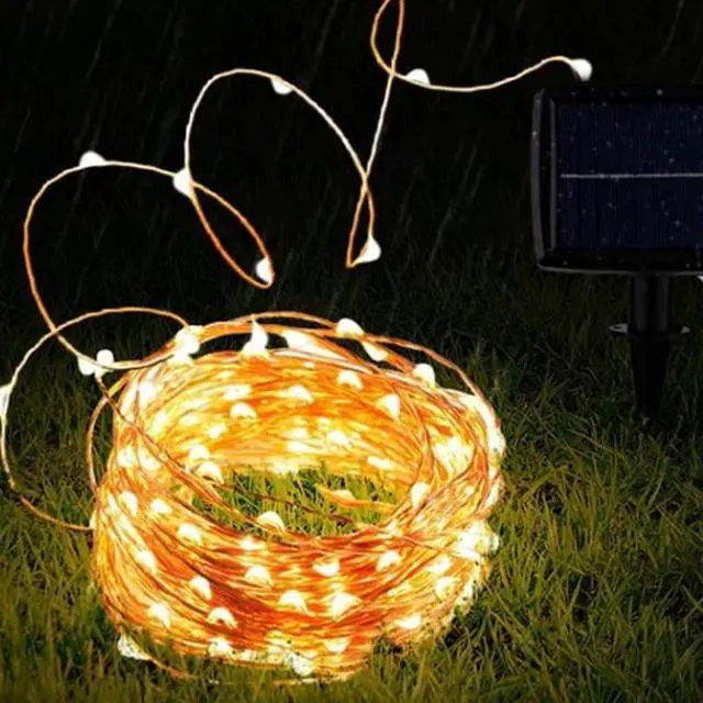 Alt view image 3 of 5 - 300 LED Curtain Lights Copper Wire Warm White Decorative String Lights for Home and Party Styling Warm White