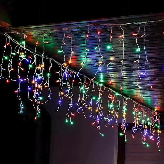 Alt view image 5 of 6 - 300 LED Multicolor Curtain String Light with Remote Control