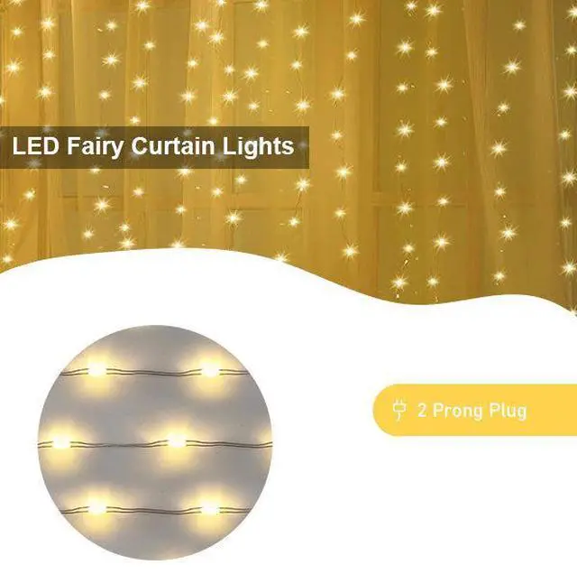 Alt view image 5 of 5 - 120 LED Curtain String Fairy Lights for Home Decoration