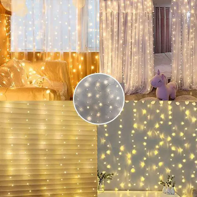 Alt view image 3 of 5 - 120 LED Curtain String Fairy Lights for Home Decoration
