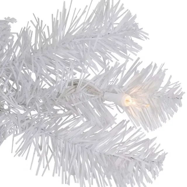 Alt view image 4 of 5 - Prelit Salem Pine Wreath in White