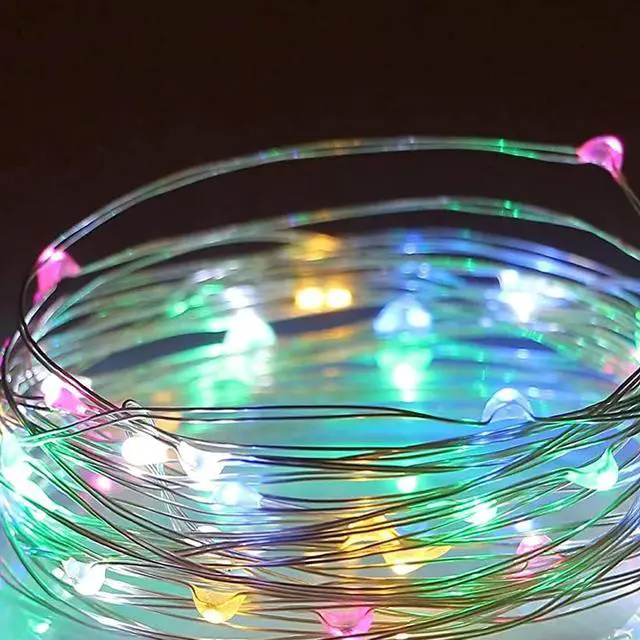 Alt view image 4 of 6 - 10 LED Multi-Color Fairy Lights with Mini Battery Pack 50 Pieces