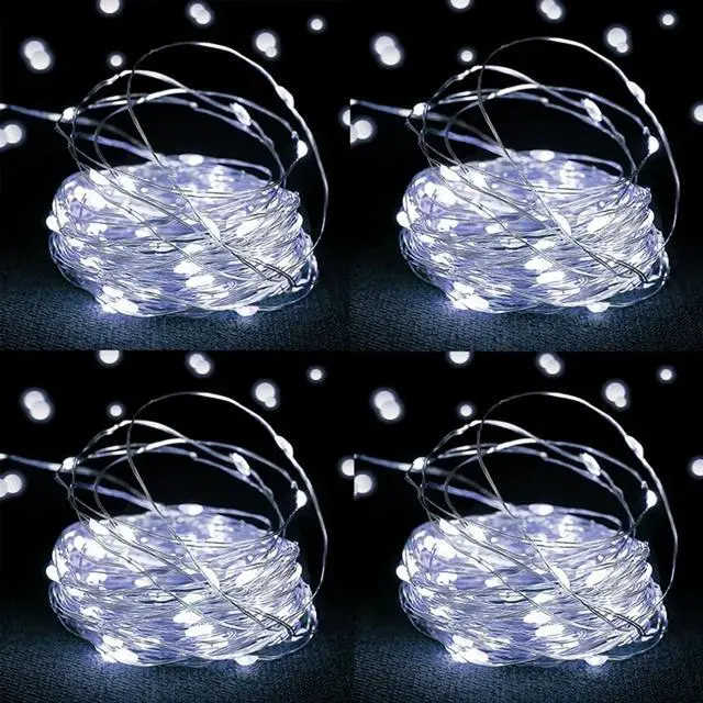 Alt view image 2 of 6 - 20 LED Mini String Lights 4 Functions, Battery Included White