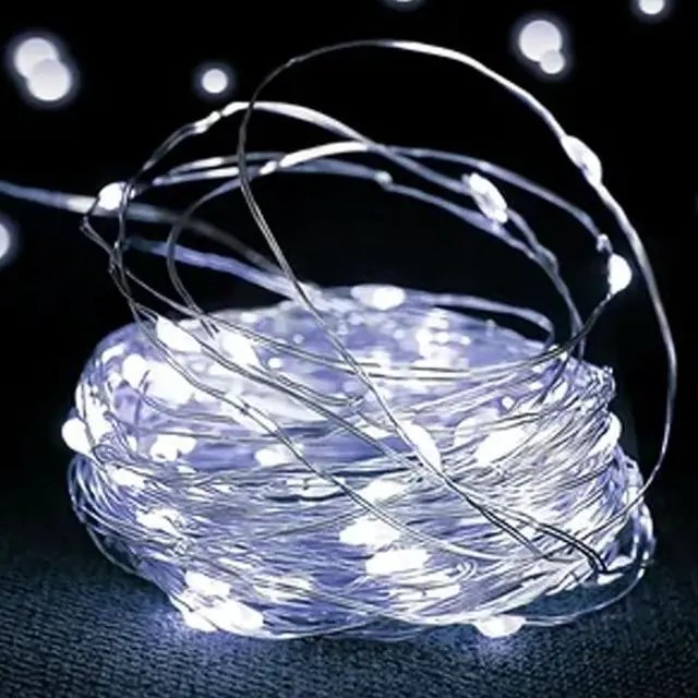 Alt view image 3 of 6 - 20 LED Mini String Lights 4 Functions, Battery Included White