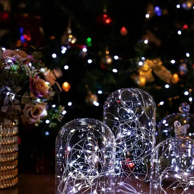 Alt view image 5 of 6 - 20 LED Mini String Lights 4 Functions, Battery Included White