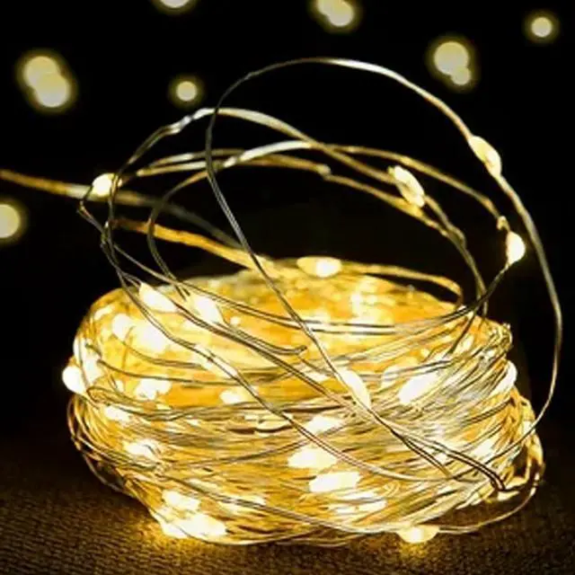 Alt view image 3 of 5 - 20 LED Mini String Lights 4 Functions, Battery Included Warm White