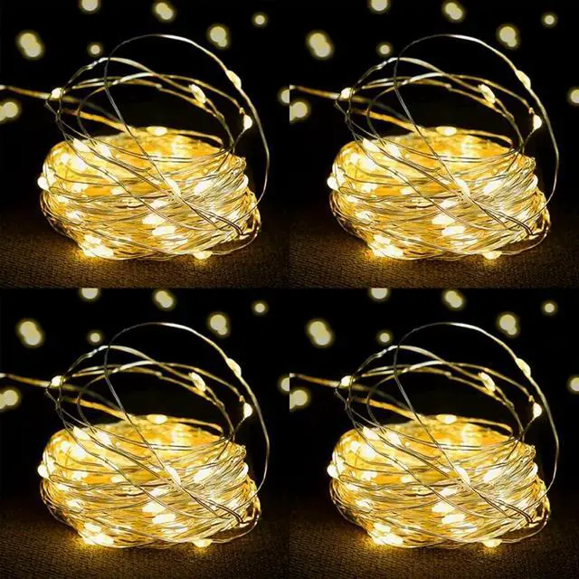 Alt view image 2 of 5 - 20 LED Mini String Lights 4 Functions, Battery Included Warm White