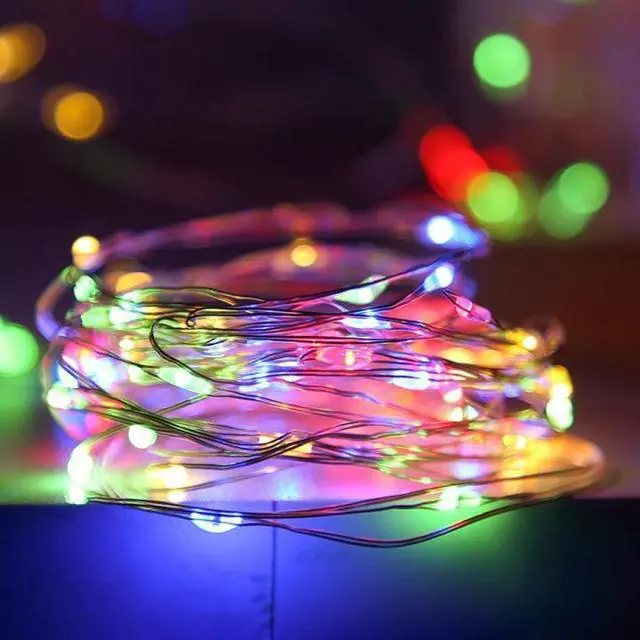 Alt view image 4 of 5 - 20 LED Mini String Lights Battery Operated Multi-Color