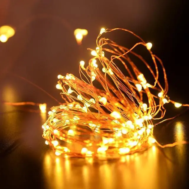 Alt view image 3 of 5 - 20 LED Mini String Lights Battery Operated Yellow