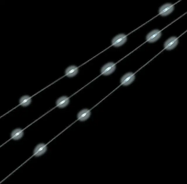 Main image of 20 LED Multicolor Microdot Lights 7ft, White, Outdoor Battery Operated