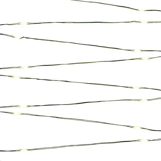 Alt view image 4 of 5 - 20 LED Multicolor Microdot Lights 7ft, White, Outdoor Battery Operated