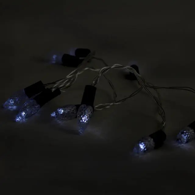 Alt view image 2 of 7 - 10 LED Christmas Light Set White, Indoor