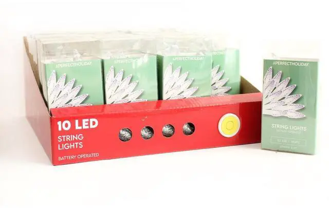 Alt view image 6 of 7 - 10 LED Christmas Light Set White, Indoor