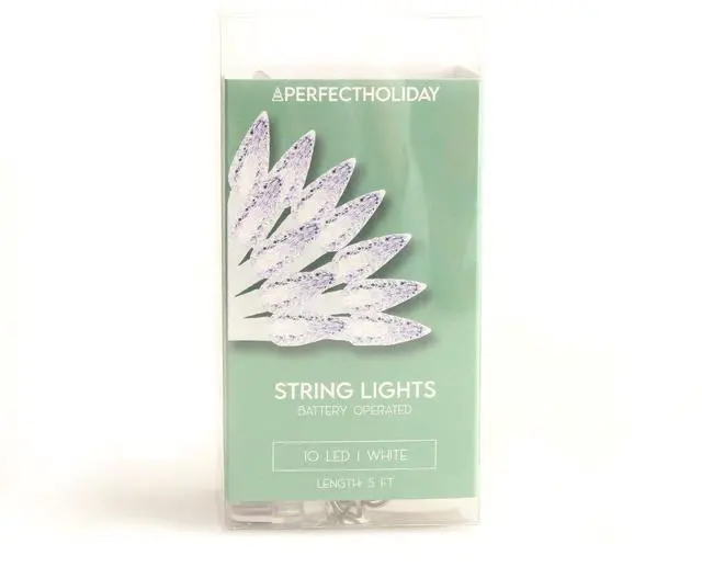 Alt view image 7 of 7 - 10 LED Christmas Light Set White, Indoor