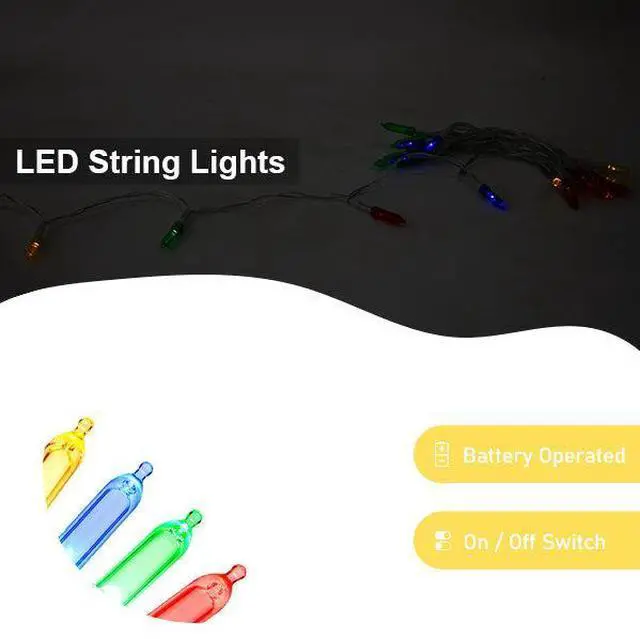 Alt view image 6 of 7 - 20 LED M5 Lights Multicolor Indoor Battery Operated